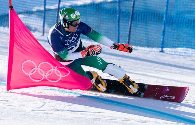 OLYMPICS - Winter Olympic Games, Olympische Spiele, Olympia, OS Milano Cortina 2026 LIVIGNO,ITALY,08.FEB.26 - OLYMPICS, SNOWBOARD - Winter Olympic Games Milano Cortina 2026, Parallel Giant Slalom, Rok Marguc (SLO). qualification, women, men. Image shows  GEPAxpictures xWolfgangxGrebien
