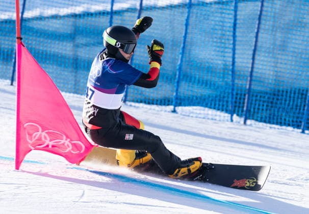 OLYMPICS - Winter Olympic Games, Olympische Spiele, Olympia, OS Milano Cortina 2026 LIVIGNO,ITALY,08.FEB.26 - OLYMPICS, SNOWBOARD - Winter Olympic Games Milano Cortina 2026, Parallel Giant Slalom, Max Kuehnhauser (GER). qualification, women, men. Image shows  GEPAxpictures xWolfgangxGrebien