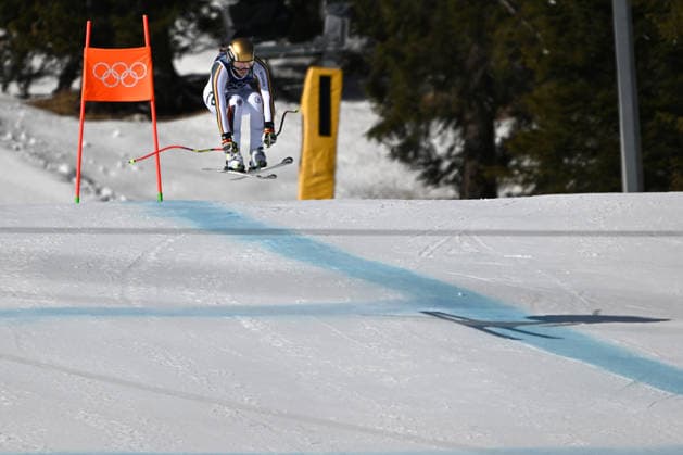 Cortina d Ampezzo, Italy, February 08th 2026. Emma Aicher of Germany in action during the Alpine Skiing Womens Downhill race of the Olympic Winter games, Winterspiele,Spiele, Summer games 2026 in Cortina d Ampezzo, Italy. (Photo by Igor Kupljenik Sports Press Photo)  Copyright: xIgorxKupljenikx xSPPx Sportspressphoto_SPR89964