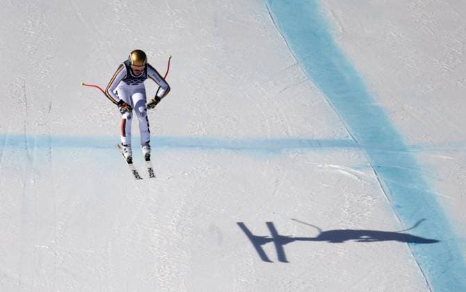 Emma AICHER (GER, SC Mahlstetten). Ski Alpin, Abfahrt der Frauen. Olympische Winterspiele 2026. 8.2.2026, in Tofane Alpin Ski Center, Cortina, Italien. Quelle Copyright Credit : Oryk HAIST *** Emma AICHER GER, SC Mahlstetten Alpine Skiing, Womens Downhill Olympic Winter Games 2026 8 2 2026, in Tofane Alpine Ski Center, Cortina, Italy Source Copyright Credit Oryk HAIST xOLY-LL-ALP02x