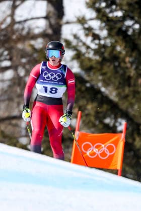 OLYMPICS - Winter Olympic Games, Olympische Spiele, Olympia, OS Milano Cortina 2026 CORTINA D AMPEZZO,ITALY,08.FEB.26 - OLYMPICS, ALPINE SKIING - Winter Olympic Games Milano Cortina 2026, downhill, women. Image shows Nina Ortlieb (AUT).  GEPAxpictures xMaticxKlansek