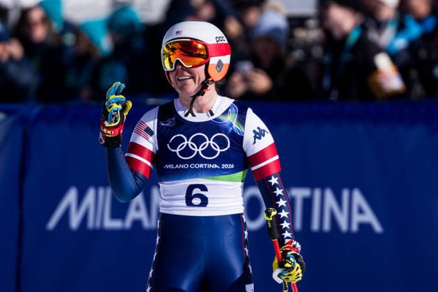 CORTINA, ITALY - FEBRUARY 8: Breezy Johnson (USA) during the Alpine Skiing Women™s Downhill at the Milano Cortina 2026 Olympics at Tofane Alpine Skiing Centre on day 3 of the Milano Cortina 2026 Olympics on February 8, 2026 in Cortina, Italy. Editorial use only. Venezia Italy Copyright: xSteffiexWunderlx