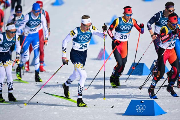 VAL DI FIEMME, ITALY 20260208 Sweden s Truls Gisselman and Gustaf Berglund (far left) in the men s skiathlon 10+10 km during the Winter Olympics in Val di Fiemme, Italy. VAL DI FIEMME ITALY x10430x *** VAL DI FIEMME, ITALY 20260208 Sweden s Truls Gisselman and Gustaf Berglund far left in the men s skiathlon 10 10 km during the Winter Olympics in Val di Fiemme, Italy VAL DI FIEMME ITALY x10430x  Copyright: xChristinexOlsson TTx OLYMPICS 2026 SKIING