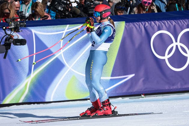 Elvedina Muzaferija (BIH) during the Olympic Winter games, Winterspiele,Spiele, Summer games Milano-Cortina 2026, Alpine Skiing Women s Downhill on February 08, 2026 at Tofane Alpine Skiing Centre in Cortina d Ampezzo, Italy  Copyright: xLucianoxMariaxBisi IPAxSportx xipa-agency.netx xx IPA_71123490 IPA_Agency_IPA71123490