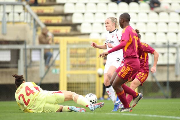 Players of A.C. Milan Femminile is in action during the Serie A Women Athora 13th day between A.S. Roma Femminile vs A.C. Milan S.P.A. , 08 February 2026 at the Tre Fontane Stadium, Roma Italy.  Copyright: xMatteoxCassoni IPAxSportx xipa-agency.netx xx IPA_71124216 IPA_Agency_IPA71124216