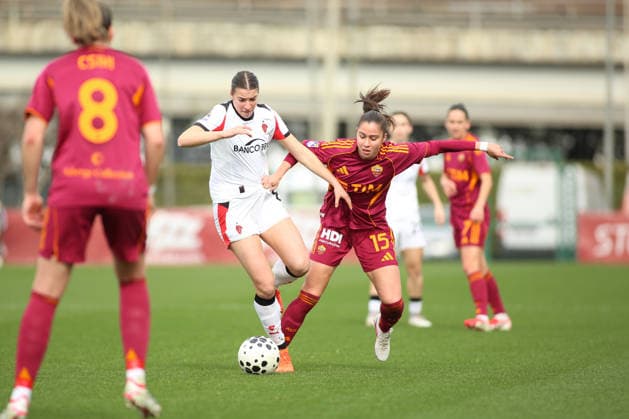 Players of A.C. Milan Femminile is in action during the Serie A Women Athora 13th day between A.S. Roma Femminile vs A.C. Milan S.P.A. , 08 February 2026 at the Tre Fontane Stadium, Roma Italy.  Copyright: xMatteoxCassoni IPAxSportx xipa-agency.netx xx IPA_71124223 IPA_Agency_IPA71124223