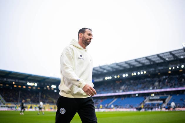 08 02 2026 Soccer, 2025 2026, 2 Bundesliga, 21 Matchday, DSC Arminia Bielefeld Eintracht Braunschweig Mitch Kniat Coach Bielefeld DFL REGULATIONS PROHIBIT ANY USE OF PHOTOGRAPHS AS IMAGE SEQUENCES AND OR QUASI VIDEO