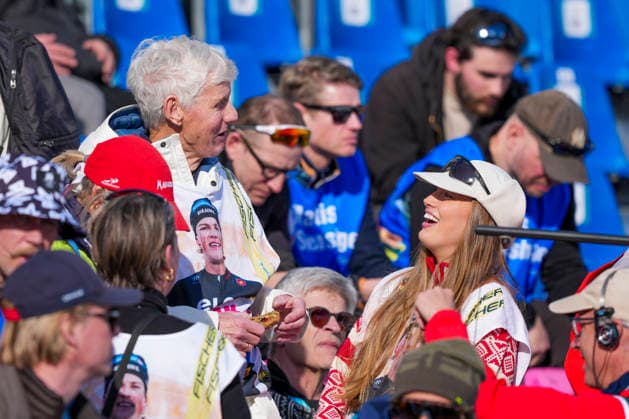 Winter Olympics in Milan Cortina 2026 Val di Fiemme, Italy 20260208. Grandfather and girlfriend of Johannes Hosflot Klaebo, Kare Hosflot and Pernille Dosvik in the stands during the men s cross-country 20 km Skiathlon at Lago di Tesero during the Winter Olympics in Milan Cortina 2026. Photo: Lise Aserud NTB Val di Fiemme Italy EDITORIAL USE ONLY. RESTRICTED USE FOR BETTING COMPANIES Ref:_SPO0_13wimhuIQ.jpg *** Winter Olympics in Milan Cortina 2026 Val di Fiemme, Italy 20260208 Grandfather and girlfriend of Johannes Hosflot Klaebo, Kare Hosflot and Pernille Dosvik in the stands during the men s cross country 20 km Skiathlon at Lago di Tesero during the Winter Olympics in Milan Cortina 2026 Photo Lise Aserud NTB Val di Fiemme Italy EDITORIAL USE ONLY RESTRICTED USE FOR BETTING COMPANIES  Copyright: xLisexAserudx xNTBx