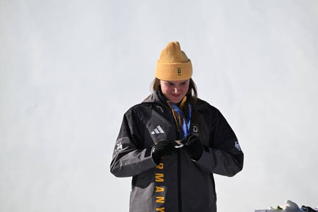 February 8, 2026, Cortina, Veneto, Italy: Aicher Emma from Germany during the Winter Olympic Games, Olympische Spiele, Olympia, OS Milano Cortina 2026, in Tofane Alpine Skiing Centre , on February 8 2026, in Cortina, Italy Cortina Italy - ZUMAm345 20260208_oly_m345_021 Copyright: xFedericoxManonix