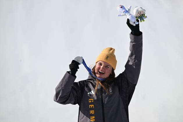 February 8, 2026, Cortina, Veneto, Italy: Aicher Emma from Germany during the Winter Olympic Games, Olympische Spiele, Olympia, OS Milano Cortina 2026, in Tofane Alpine Skiing Centre , on February 8 2026, in Cortina, Italy Cortina Italy - ZUMAm345 20260208_oly_m345_022 Copyright: xFedericoxManonix