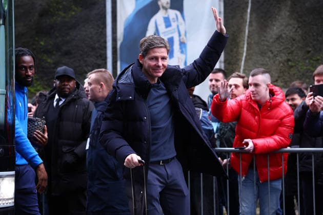 Brighton and Hove, England, 8th February 2026. Oliver Glasner, Manager of Crystal Palace arrives ahead of the Brighton and Hove Albion vs Crystal Palace Premier League match at the AMEX Stadium, Brighton and Hove. Picture credit should read: Paul Terry Sportimage EDITORIAL USE ONLY. No use with unauthorised audio, video, data, fixture lists, club league logos or live services. Online in-match use limited to 120 images, no video emulation. No use in betting, games or single club league player publications. SPI_001_PT_Brighton_Crystal_Palace SPI-4514-0001