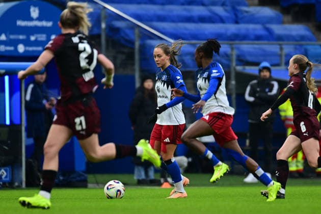 Soccer I Women I Season 2025 2026 I Bundesliga I 17 Matchday I Hamburger SV RB Leipzig I 08 02 2026 Camilla Linberg 47, Hamburger SV on the ball Hamburg Volkspark, Volksparkstadion, Stadium, Volkspark Stadion Hamburg Germany Copyright: xLobeca FelixxSchlikisx