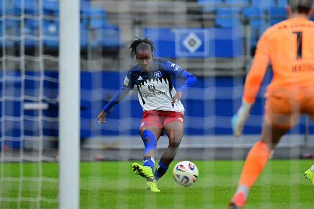 Soccer I Women I Season 2025 2026 I Bundesliga I 17 Matchday I Hamburger SV RB Leipzig I 08 02 2026 Magou Doucoure 2, Hamburger SV on the ball Hamburg Volkspark, Volksparkstadion, Stadium, Volkspark Stadion Hamburg Germany Copyright: xLobeca FelixxSchlikisx