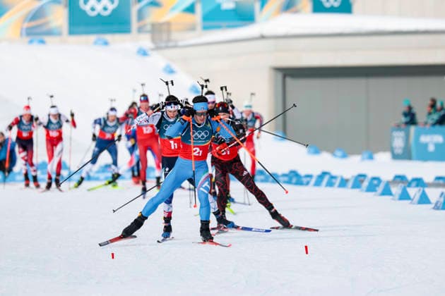 OLYMPICS - Winter Olympic Games, Olympische Spiele, Olympia, OS Milano Cortina 2026 ANTHOLZ,ITALY,08.FEB.26 - OLYMPICS, BIATHLON - Winter Olympic Games Milano Cortina 2026, mixed relay, 4x6km. Image shows Eric Perrot (FRA)  GEPAxpictures xMatthiasxTrinkl