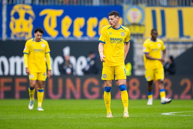 08 02 2026 Soccer, 2025 2026, 2 Bundesliga, 21 Matchday, DSC Arminia Bielefeld Eintracht Braunschweig Erencan Yardimci Braunschweig after the goal to 2 2 by Marius Wörl Bielefeld DFL REGULATIONS PROHIBIT ANY USE OF PHOTOGRAPHS AS IMAGE SEQUENCES AND OR QUASI VIDEO