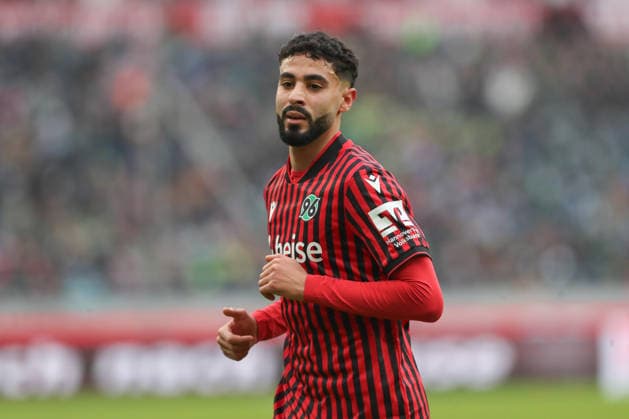 08 02 2026, xtgx, Soccer 2 Bundesliga, Hannover 96 Holstein Kiel emspor, v l Elias Saad Hannover, 24 Portrait, Portraet, Einzelbild DFL DFB REGULATIONS PROHIBIT ANY USE OF PHOTOGRAPHS as IMAGE SEQUENCES and or QUASI VIDEO Hannover