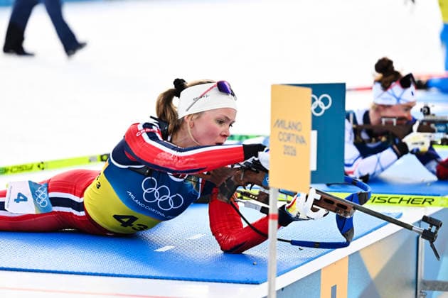 ANTERSELVA, ITALIEN 20260208 Norges Karoline Offigstad Knotten under mixedstafetten 4x6 km i skidskytte under vinter-OS i Anterselva, Italien. *** Bilden ingar i SPORTPAKET. För övriga BETALBILD *** ANTERSELVA ITALIEN x10050x *** ANTERSELVA, ITALY 20260208 Norways Karoline Offigstad Knotten during the mixed 4x6 km biathlon relay at the Winter Olympics in Anterselva, Italy Picture in SPORT PACKAGE For others PAY PICTURE ANTERSELVA ITALY x10050x  Copyright: xPontusxLundahl TTx OS 2026 SKIDSKYTTE