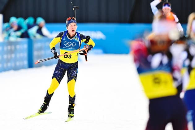 ANTERSELVA, ITALY 20260208 Sweden s Anna Magnusson at the changeover during the mixed relay 4x6 km in biathlon during the Winter Olympics in Anterselva, Italy. *** The image is included in the SPORTS PACKAGE. For others PAYMENT IMAGE *** ANTERSELVA ITALY x10050x *** ANTERSELVA, ITALY 20260208 Sweden s Anna Magnusson at the changeover during the mixed relay 4x6 km in biathlon during the Winter Olympics in Anterselva, Italy The image is included in the SPORTS PACKAGE For others PAYMENT IMAGE ANTERSELVA ITALY x10050x  Copyright: xPontusxLundahl TTx 2026 OLYMPICS BIKASTING