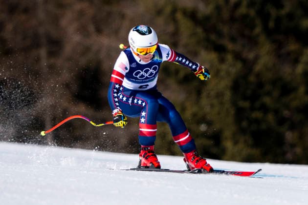 Alpine Skiing - Milano Cortina 2026 Winter Olympics: Day 2 Breezy Johnson of Team United States, during the Women s Downhill on day two of the Milano Cortina 2026 Winter Olympics at Tofane Alpine Skiing Centre on February 08, 2026 in Cortina d Ampezzo, Italy. Predazzo Italy  Copyright: xAndrzejxIwanczukx originalFilename:iwanczuk-alpinesk260208_npvDv.jpg