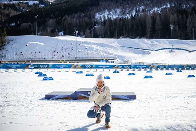 260208 Johannes Hosflot Klaebo of Norway celebrates with his Olympic gold medal after the men s 20 km cross-country skiing skiathlon during day 2 of the 2026 Winter Olympics during day 2 of the 2026 Winter Olympics on February 8, 2026 in Val di Fiemme. Photo: Maxim ThorÃ BILDBYRAN kod MT MT0964 skidor cross-country skiing langrenn Olympic Games, Olympische Spiele, Olympia, OS olympics winter olympics os ol olympiska spel vinter-os olympiske leker milano cortina 2026 milan cortina 2026 milano cortina 2026 olympic games milano cortina 2026 winter olympic games milano cortina-os milano cortina-ol vinter-ol 2 bbeng herr skiathlon norge jubel *** 260208 Johannes Hosflot Klaebo of Norway celebrates with his Olympic gold medal after the men s 20 km cross country skiing skiathlon during day 2 of the 2026 Winter Olympics during day 2 of the 2026 Winter Olympics on February 8, 2026 in Val di Fiemme Photo Maxim ThorÃ BILDBYRAN kod MT MT0964 skidor cross country skiing langrenn olympic games olympics winter olympics os ol olympiska spel vinter os olympiske leker milano cortina 2026 milan cortina 2026 milano cortina 2026 olympic games milano cortina 2026 winter olympic games milano cortina os milano cortina ol vinter ol 2 bbeng herr skiathlon norge jubel  Copyright: MAXIMxTHORE BB260208MT080