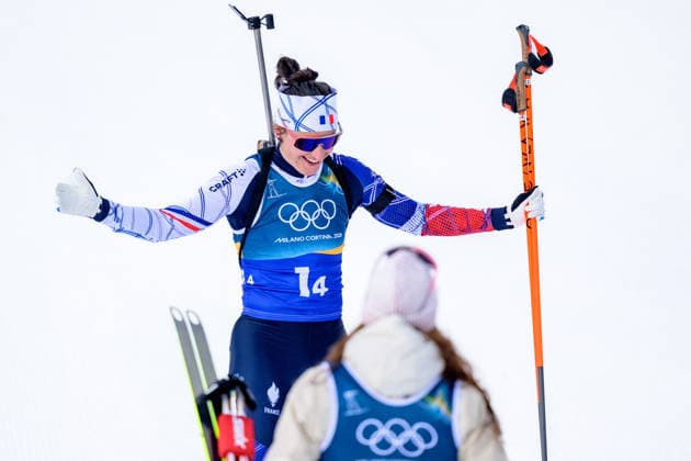 260208 Julia Simon of France celebrates after competing in biathlon mixed relay during day 2 of the 2026 Winter Olympics on February 8, 2026 in Anterselva. Photo: Mathias Bergeld BILDBYRAN kod MB MB1316 skidskytte biathlon skiskyting Olympic Games, Olympische Spiele, Olympia, OS olympics winter olympics os ol olympiska spel vinter-os olympiske leker milano cortina 2026 milan cortina 2026 milano cortina 2026 olympic games milano cortina 2026 winter olympic games milano cortina-os milano cortina-ol vinter-ol 2 bbeng mixed relay stafett mixedstafett jubel frankrike *** 260208 Julia Simon of France celebrates after competing in biathlon mixed relay during day 2 of the 2026 Winter Olympics on February 8, 2026 in Anterselva Photo Mathias Bergeld BILDBYRAN code MB MB1316 biathlon biathlon biathlon olympic games olympics olympics winter olympics os ol olympiska spel vinter os olympiske leker milano cortina 2026 milan cortina 2026 milano cortina 2026 olympic games milano cortina 2026 winter olympic games milano cortina os milano cortina ol vinter ol 2 bbeng mixed relay relay mixedstafett jubel frankrike  Copyright: MATHIASxBERGELD BB260208MB038