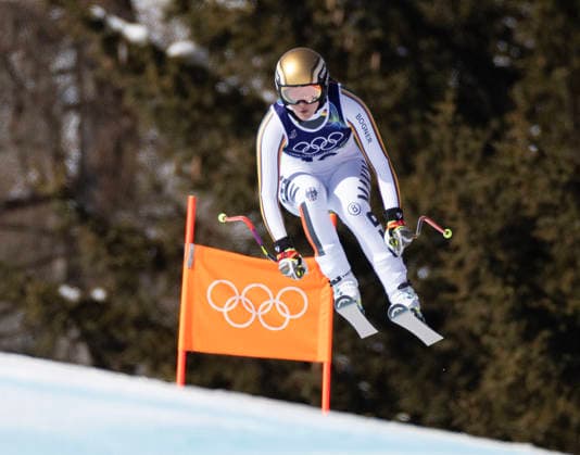 February 8, 2026, Cortina D ampezzo, Lombardy, Italy: Emma Aicher of Germany competes and wins silver in the Womens Downhill at Tofane Alpine Skiing Centre for the Milano Cortina 2026 Winter Olympics. Cortina D ampezzo Italy - ZUMAsc5_ 20260208_oly_sc5_009 Copyright: xErichxSchlegelx