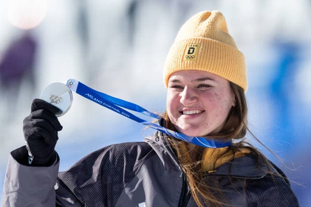 Alpine Skiing - Milano Cortina 2026 Winter Olympics: Day 2 Emma Aicher during Milano Cortina 2026 Winter Olympics Women™s downhill at Tofane Alpine Center in Cortina D Ampezzo on February 8, 2026 Cortina D Ampezzo Italy  Copyright: xFotoxOlimpikx originalFilename:jastrzebowski-alpinesk260208_npFrx.jpg