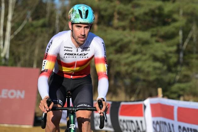 Spanish Felipe Orts Lloret pictured in action during the men s elite race of the Krawatencross cyclocross in Lille, the seventh stage (out of 8) in the X2O Badkamers Trofee competition, on Sunday 08 February 2026. DAVIDxPINTENS  x161956682x