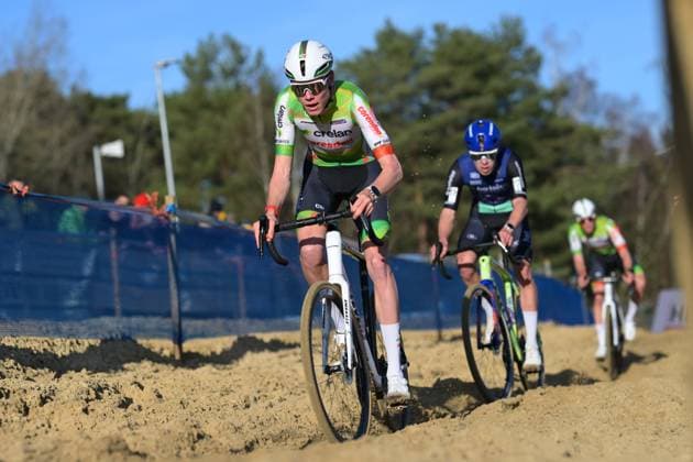 Belgian Witse Meeussen pictured in action during the men s elite race of the Krawatencross cyclocross in Lille, the seventh stage (out of 8) in the X2O Badkamers Trofee competition, on Sunday 08 February 2026. DAVIDxPINTENS  x161956942x
