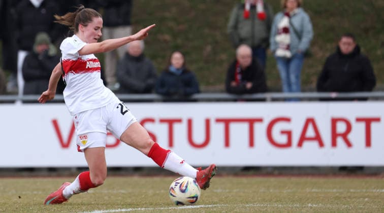0802 2026, Germany, Stuttgart, Soccer 2 Bundesliga, VfB Stuttgart vs Borussia Mönchengladbach, New signing Reena Wichmann VfB