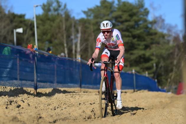 Belgian Michael Vanthourenhout pictured in action during the men s elite race of the Krawatencross cyclocross in Lille, the seventh stage (out of 8) in the X2O Badkamers Trofee competition, on Sunday 08 February 2026. DAVIDxPINTENS  x161958817x