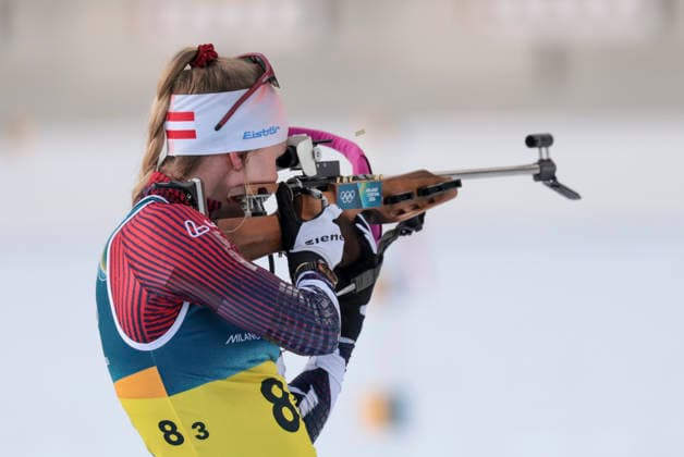 OLYMPICS - Winter Olympic Games, Olympische Spiele, Olympia, OS Milano Cortina 2026 ANTHOLZ,ITALY,08.FEB.26 - OLYMPICS, BIATHLON - Winter Olympic Games Milano Cortina 2026, mixed relay, 4x6km. Image shows Anna Gandler (AUT)  GEPAxpictures xMatthiasxTrinkl
