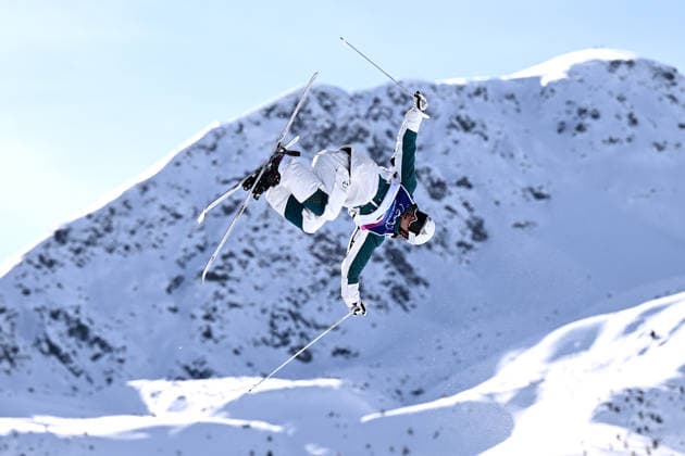 2026 WINTER Olympic Games, Olympische Spiele, Olympia, OS George Murphy of Australia during a Moguls training run at the Livigno Aerials and Moguls Park, on day 2 of the 2026 Milano Cortina Winter Olympic Games in Italy, Sunday, February 8, 2026. ( NO ARCHIVING, EDITORIAL USE ONLY LIVIGNO SONDRIO ITALY  Copyright: xDANxHIMBRECHTSx 20260209120152618298