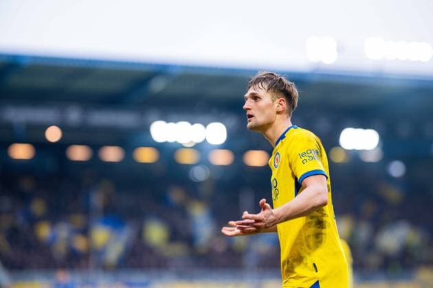 08 02 2026 Soccer, 2025 2026, 2 Bundesliga, 21 Matchday, DSC Arminia Bielefeld Eintracht Braunschweig Lukas Frenkert Braunschweig DFL REGULATES PROHIBIT ANY USE OF PHOTOGRAPHS AS IMAGE SEQUENCES AND OR QUASI VIDEO