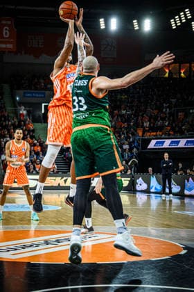 Neu Ulm, Germany, 08 02 26 Joel Soriano ratiopharm ulm and Maik Zirbes VET CONCEPT Gladiators Trier battle for the ball during the Basketball Bundesliga match between ratiopharm ulm vs VET CONCEPT Gladiators Trier at ratiopharm Arena on February 08, 2026 in Neu Ulm, Germany Photo by Harry Langer DeFodi Images ratiopharm Arena, Germany, 08 02 26 Joel Soriano ratiopharm ulm and Maik Zirbes VET CONCEPT Gladiators Trier battle for the ball during the Basketball Bundesliga match between ratiopharm ulm vs VET CONCEPT Gladiators Trier at Neu Ulm on February 8, 2026 in ratiopharm Arena, Germany Photo by Harry Langer DeFodi Images Photo by Harry Langer DeFodi Images