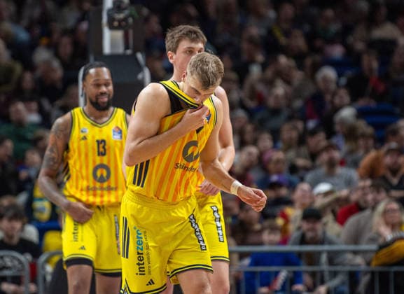 Basketball, Men, Season 2025 2026, easyCredit BBL 19 Matchday , Alba Berlin RASTA Vechta, Sam Griesel Alba , 08 02 2026, Copyright: xSebastianxRäppold MatthiasxKochx
