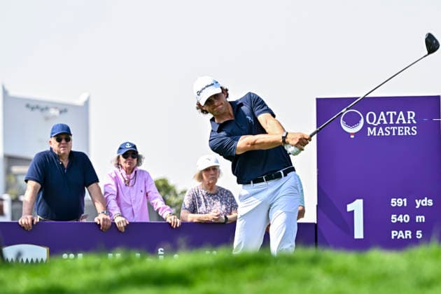February 8, 2026, Doha, Qatar: Angel Ayora of Spain seen in action during fourth round of the Qatar Masters 2026 golf tournament at the Doha Golf Club Qatar Masters 2026-Day Four In Doha - 08 Feb 2026  - ZUMAs197 20260208_aaa_s197_089 Copyright: xNoushadxVariyattiyakkalx