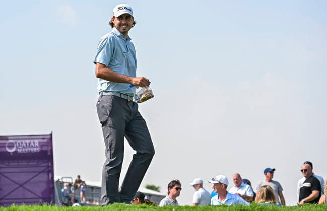 February 8, 2026, Doha, Qatar: Jacob Skov Olesen of Denmark seen walking towards the tst hole during fourth round of the Qatar Masters 2026 golf tournament at the Doha Golf Club Doha Qatar - ZUMAs197 20260208_aaa_s197_091 Copyright: xNoushadxVariyattiyakkalx