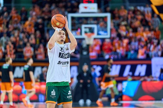 portrait, portraet, clipping of Evans Rapieque Gladiators Trier, 21 GER, ratiopharm ulm vs Gladiators Trier, basketball, 21 matchday, EasyCredit Bundesliga, season 2025 2026, 08 02 2026 GER, ratiopharm ulm vs Gladiators Trier, basketball, 21 matchday, EasyCredit Bundesliga, season 2025 2026, 08 02 2026 Neu Ulm Copyright: xEibner-Pressefoto GeraldxOelze-dexStoppanyx EP_ODS