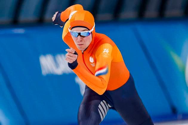 Stijn Van De Bunt of the Netherlands Men 5000m, Milano Cortina 2026 Winter Olympics: Day 2, Speed skating, Eisschnelllauf - Milano Cortina 2026 Winter Olympics: Day 2, Milano Speed Skating Stadium, February 8, 2026, Milan, Italy.