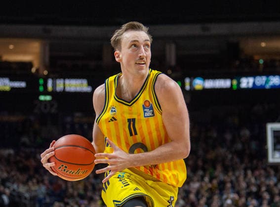 Basketball, Men, Season 2025 2026, easyCredit BBL 19 Matchday , Alba Berlin RASTA Vechta, Moses Wood Alba , 08 02 2026, Copyright: xSebastianxRäppold MatthiasxKochx