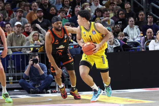DEU, easyCredit BBL, ALBA vs Vechta, 08 02 2026, Uber Arena, Berlin, DEU, easyCredit BBL, ALBA vs Vechta, pictured Jack Kayil ALBA Berlin 7 , Lloyd Pandi Rasta Vechta 41 nordphotoxGmbHx xEngler nph00076