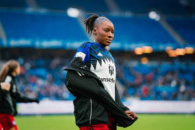 Google Pixel Womens Bundesliga Hamburger SV vs RB Leipzig, 08 02 2026 Magou Doucouré Hamburger SV, 2 Soccer, Google Pixel Womens Bundesliga, 17 Matchday Hamburger SV vs RB Leipzig on 08 02 2026 at Volksparkstadion, Hamburg DFB REGULATIONS PROHIBIT ANY USE OF PHOTOGRAPHS AS IMAGE SEQUENCES AND OR QUASI VIDEO Copyright: xBEAUTIFULxSPORTS Tonhäuserx