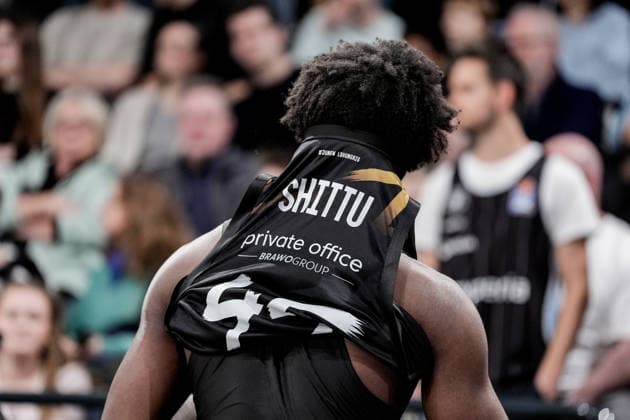 Germany easyCredit BBL, Main Round 2025 26, 19 Matchday Veolia Towers Hamburg vs Basketball Löwen Braunschweig Inselpark Arena Hamburg Oluwasimisola Shittu Basketball Löwen Braunschweig, 45 Copyright: xStefanxTrochax