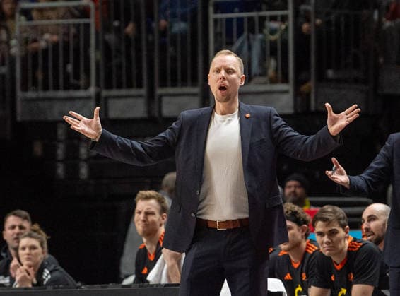 Basketball, Men, Season 2025 2026, easyCredit BBL 19 Matchday , Alba Berlin RASTA Vechta, Coach Christian Held Vechta , 08 02 2026, Copyright: xSebastianxRäppold MatthiasxKochx
