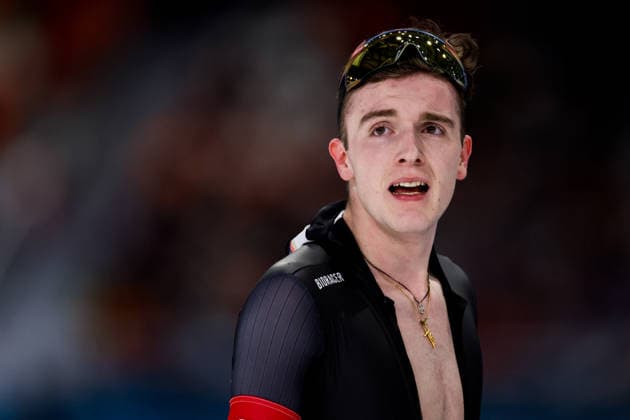 2026-02-08 Speed skating, Eisschnelllauf - Milano Cortina 2026 Winter Olympics - Day 2 MILAN, ITALY - FEBRUARY 8: Gabriel Gross of Germany after competing in the Men s 5000m during Day 2 of Speed Skating - Milano Cortina 2026 Winter Olympics at Milano Speed Skating Stadium on February 8, 2026 in Milan, Italy. (Photo by Joris Verwijst BSR Agency) Milan Italy Content not available for redistribution in The Netherlands directly or indirectly through any third parties. Copyright: xBSRxAgencyx