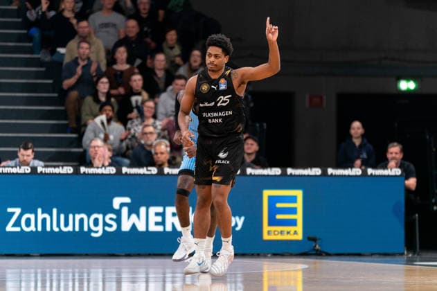 Grant Sherfield Basketball Loewen Braunschweig, 25 , GER, Veolia Towers Hamburg vs Basketball Loewen Braunschweig, Basketball, Bundesliga, Matchday 19, Season 2025 2026, 08 02 2026 GER, Veolia Towers Hamburg vs Basketball Loewen Braunschweig, Basketball, Bundesliga, Matchday 19, Season 2025 2026, 08 02 2026 Hamburg Copyright: xEibner-Pressefoto MaxxVincenx EP_MVN
