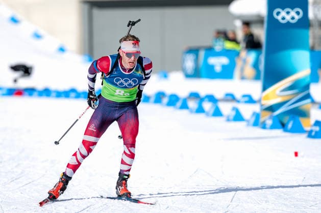 OLYMPICS - Winter Olympic Games, Olympische Spiele, Olympia, OS Milano Cortina 2026 ANTHOLZ,ITALY,08.FEB.26 - OLYMPICS, BIATHLON - Winter Olympic Games Milano Cortina 2026, mixed relay, 4x6km. Image shows Simon Eder (AUT).  GEPAxpictures xMatthiasxTrinkl