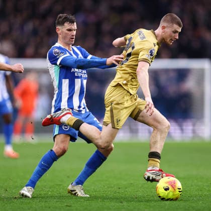 Brighton Hove Albion gegen Crystal Palace 08 Februar 2026, Brighton Premier League Fußball Brighton Hove Albion gegen Crystal Palace Pascal Gross von Brighton Hove Albion und Adam Wharton von Crystal Palace Foto Jacques Feeney Abseits Brighton UK  Copyright: xJacquesxFeeneyx xOffsidexOffside