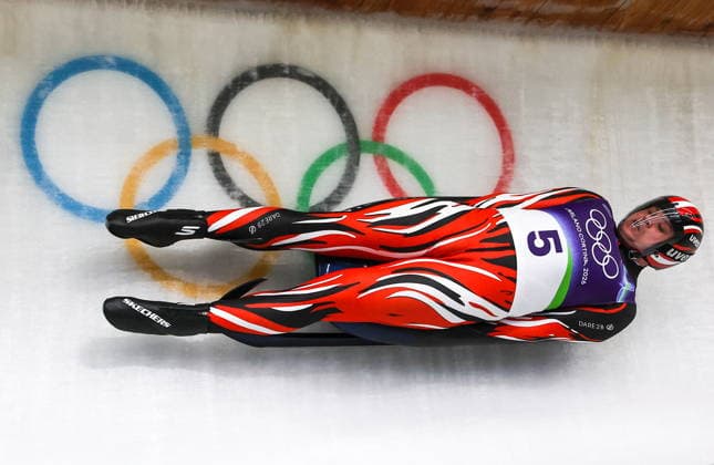 ITALY - FEBRUARY 8, 2026: Jonas Mueller of Austria competes in Run 3 in men s singles luge event at Cortina Sliding Centre in Cortina d™Ampezzo during the 2026 Winter Olympic Games, Olympische Spiele, Olympia, OS 2026 Winter Olympics: Luge, Men S Singles  - ZUMAt113 20260208_zaa_t113_173 Copyright: xPeterxKovalevx